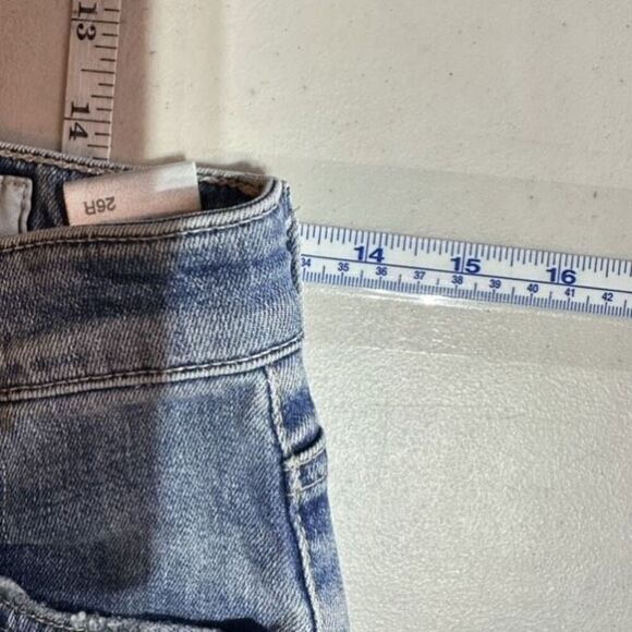 AG Jeans The Farrah Skinny Ankle high rise Blue Medium Wash Whiskering Size 26R - Picture 4 of 13